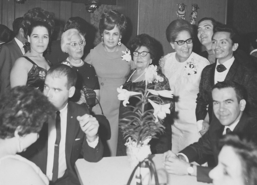 Reopening celebration of El Nayarit restaurant in 1967 after a fire.